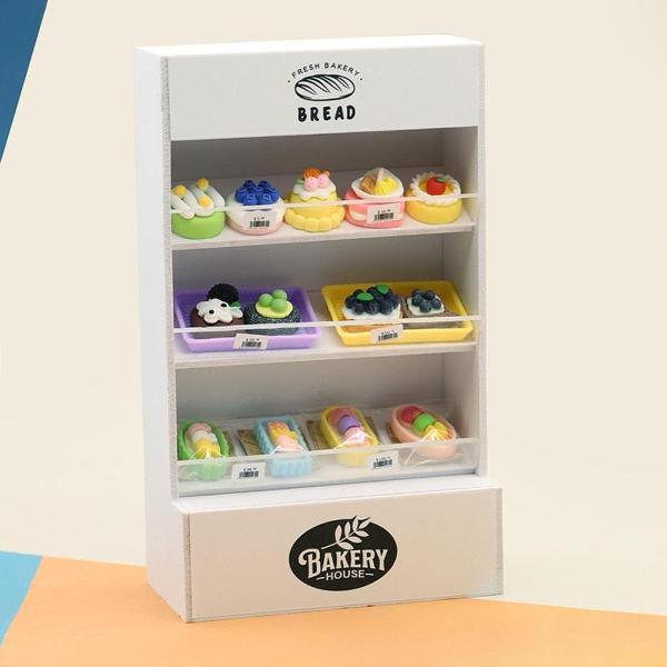 1/12ドールハウスミニチュアモデルパンキャビネット家具おもちゃ店のキッチンホワイト