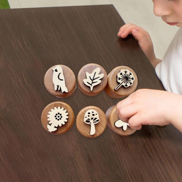 木製スタンプ 装飾粘土スタンプ カード作り アートプロジェクト デコレーション 春