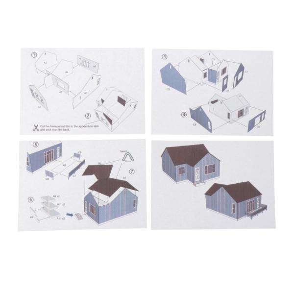 1/64スケール 建物モデルキット ジオラマ DIY ミニチュアシーン 簡単組み立て ストリートハウス 1:64スケール サンドテーブル用風景レイアウ