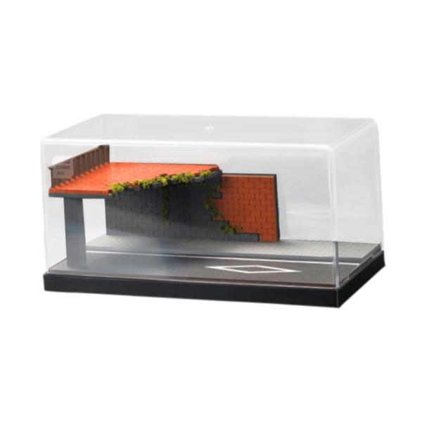 1/64スケール カーモデル 駐車シーン 道路背景ボード ジオラマ背景