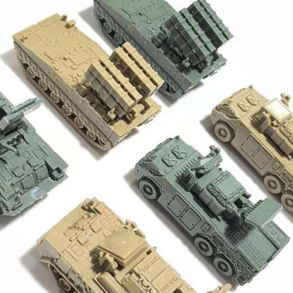 6x戦車モデル構築キット 1:144スケール 装甲車両 男の子 大人 子供用 スタイルC