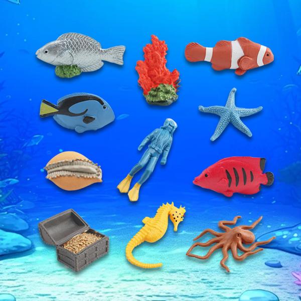 11 個 海洋生物のフィギュア 海の生き物 おもちゃ 教育補助 海の動物の