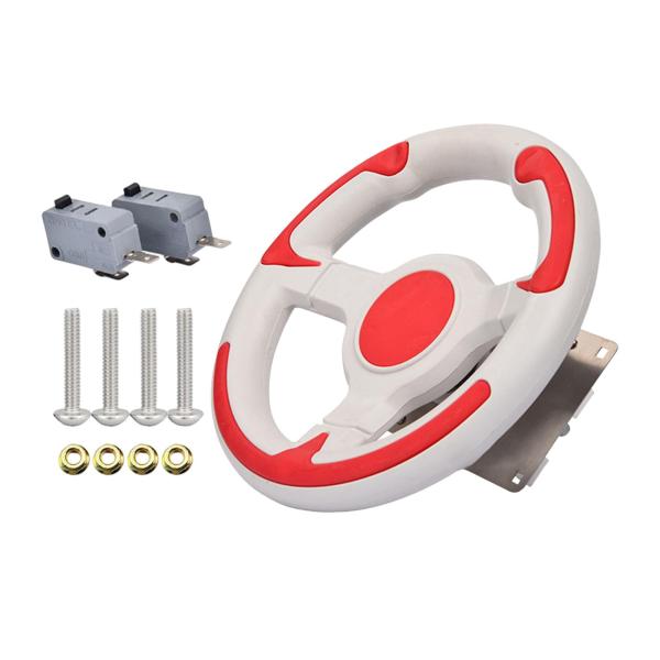22cm 子供用 レースゲーム ステアリングホイール おもちゃ シミュレーション運転コントローラー ネジ付き