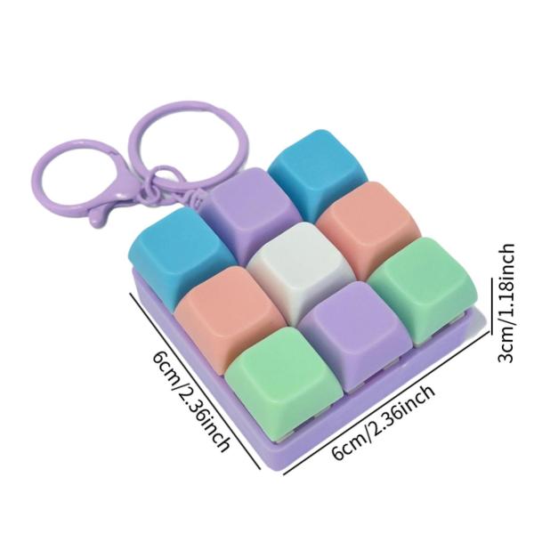 キーボードフィジェットキーチェーン ノベルティフィジェットクリッカー  学校 オフィス ホームスタイル A