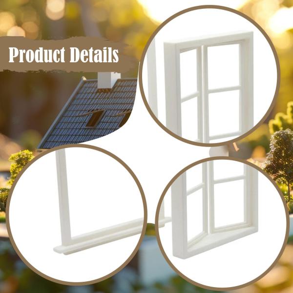 1/12 ドールハウス 窓 ミニチュア DIY モデル ミニハウス デコレーション 多用途 リアルな窓枠 ドール 家具