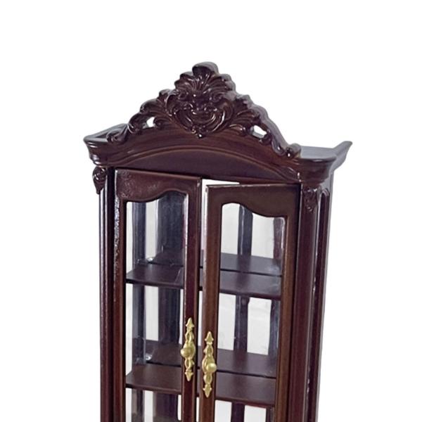 1:12 ドールハウス ワインキャビネット アクセサリー マイクロ風景 デスクトップオーナメント おもちゃ ダブル ライトブラウン