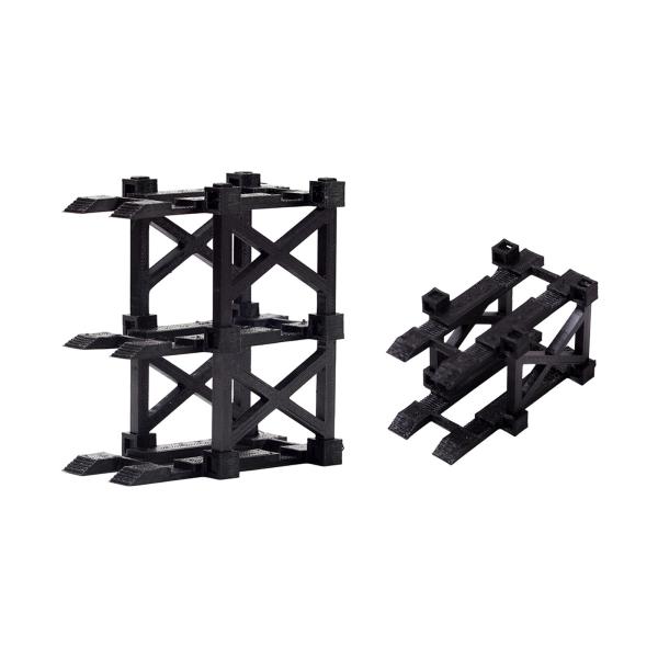 1/64 駐車場ディスプレイスタンド 便利なオーガナイザー レイアウト 頑丈なコレクション 8cm x 4.8cm x 4cm