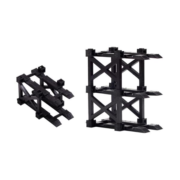 1/64 駐車場ディスプレイスタンド 便利なオーガナイザー レイアウト 頑丈なコレクション 8cm x 4.8cm x 4cm