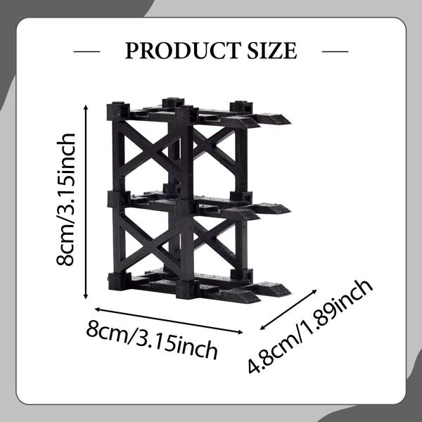 1/64 駐車場ディスプレイスタンド 便利なオーガナイザー レイアウト 頑丈なコレクション 8cm x 4.8cm x 8cm