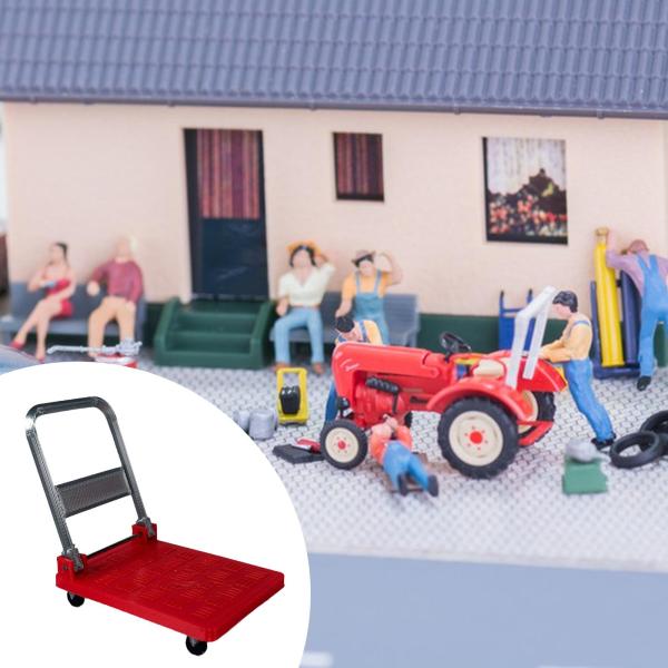 ミニトロリーカートモデルジオラマ、リアルなマイクロ風景装飾、ミニチュアDIYシーンアクセサリー写真撮影用小道具