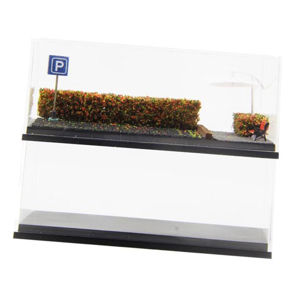 1/64スケール ダイキャストカー ディスプレイケース 駐車ジオラマベース ミニカー用 2個セット 赤