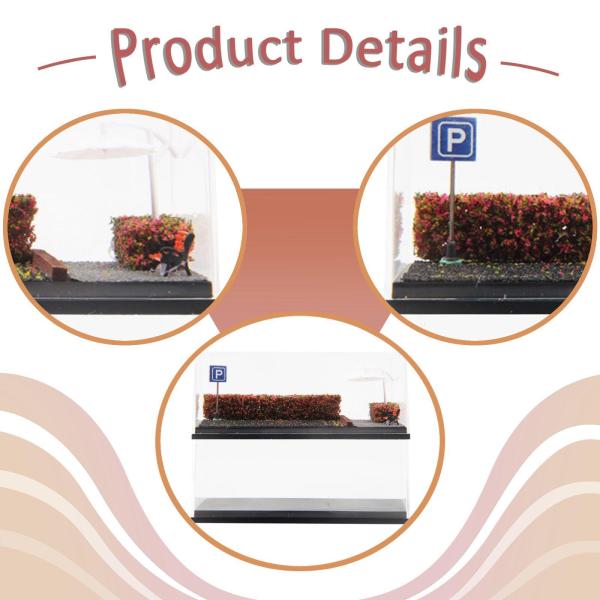 1/64スケール ダイキャストカー ディスプレイケース 駐車ジオラマベース ミニカー用 ローズレッド 2個