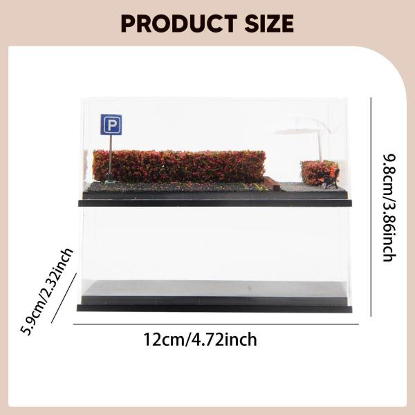 1/64スケール ダイキャストカー ディスプレイケース 駐車ジオラマベース ミニカー用 ローズレッド 2個