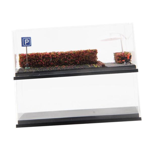 1/64スケール ダイキャストカー ディスプレイケース 駐車ジオラマベース ミニカー用 ローズレッド 2個