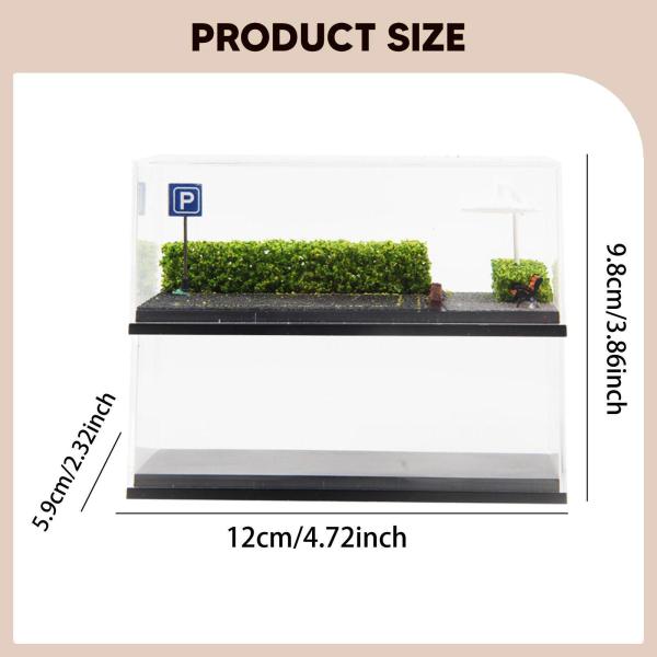 1/64スケール ダイキャストカー ディスプレイケース 駐車ジオラマベース ミニカー車両用 グリーン 2個