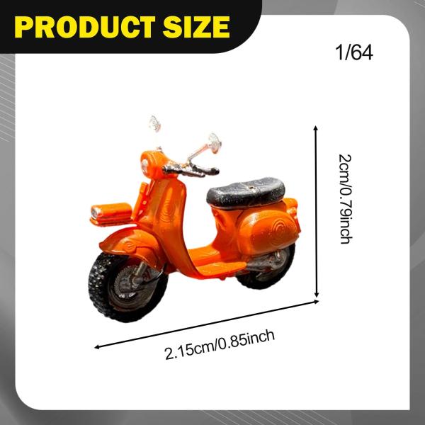 1/64 ミニチュアスクーターモデルオーナメント クリエイティブコレクターズアイテム ミニバイクシミュレーションモペット玩具 建築装飾用
