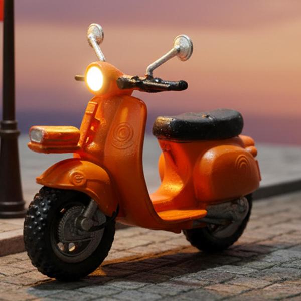 1/64 ミニチュアスクーターモデルオーナメント クリエイティブコレクターズアイテム ミニバイクシミュレーションモペット玩具 建築装飾用