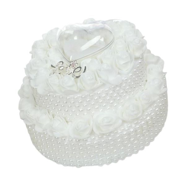 結婚指輪枕クッション婚約ロマンチックセレモニー20x16cm
