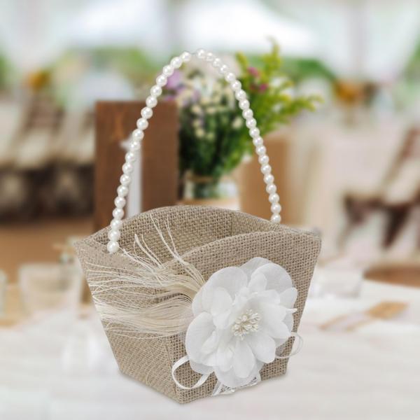 結婚披露宴のコレクションのための結婚式の花のバスケットフルーツキャンディーコンテナ