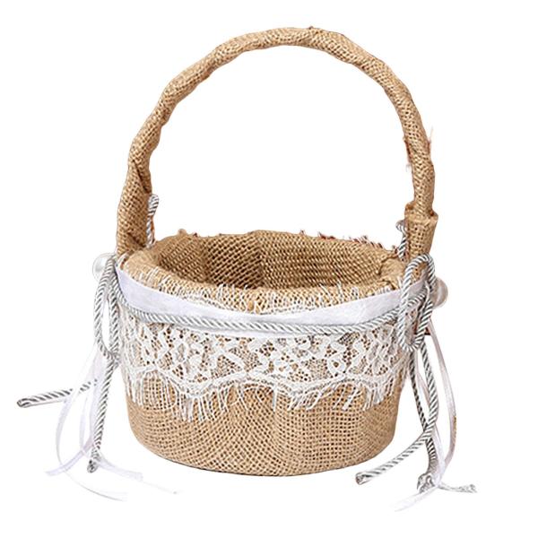 ヴィンテージ黄麻布の結婚式の花、写真の小道具、リネンリボンレトロ、素朴な刺繍の結婚式のアクセサリー、お祝いのパーティールームの装飾用 , バ