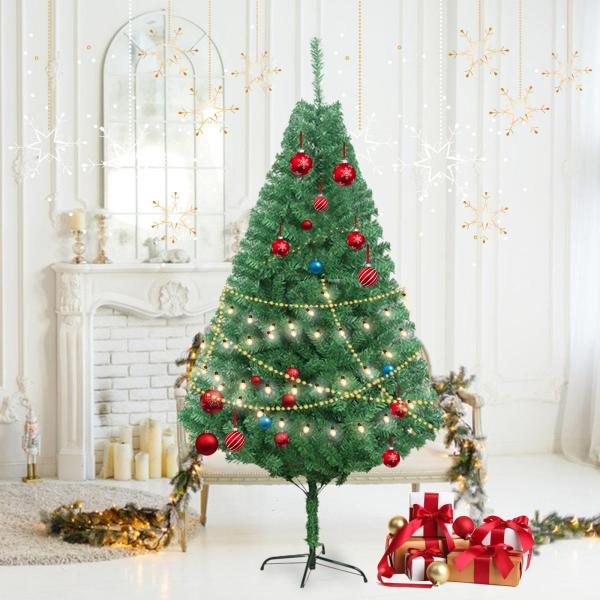 ポリ塩化ビニールのクリスマス ツリーのクリスマス シーン完全なクリスマス ツリー スタンド付き安定したベース クリスマス用人工クリスマス ツ