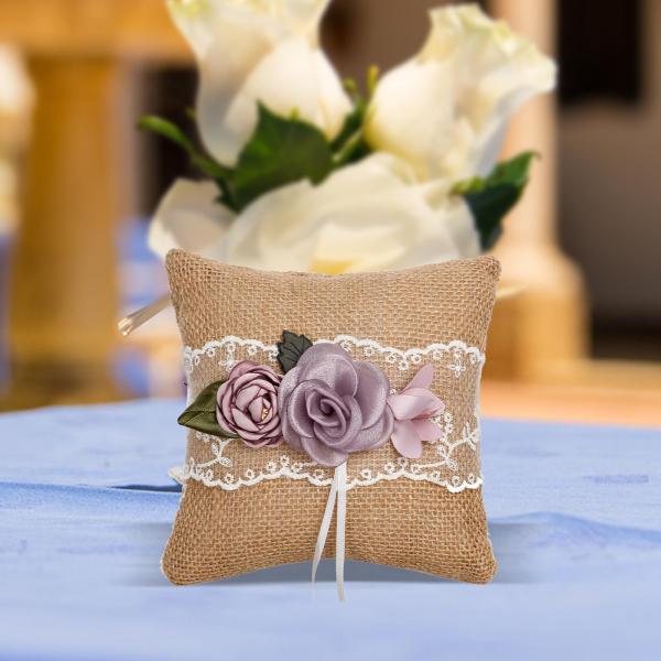 結婚指輪 クッションリング ベアラー枕 パーティー用 お祝い用品 ウェディング スミレ