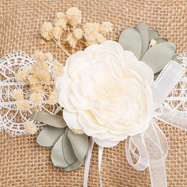 結婚指輪 クッション リング ベアラー 枕 パーティー用 お祝い用品 結婚式 ホワイト