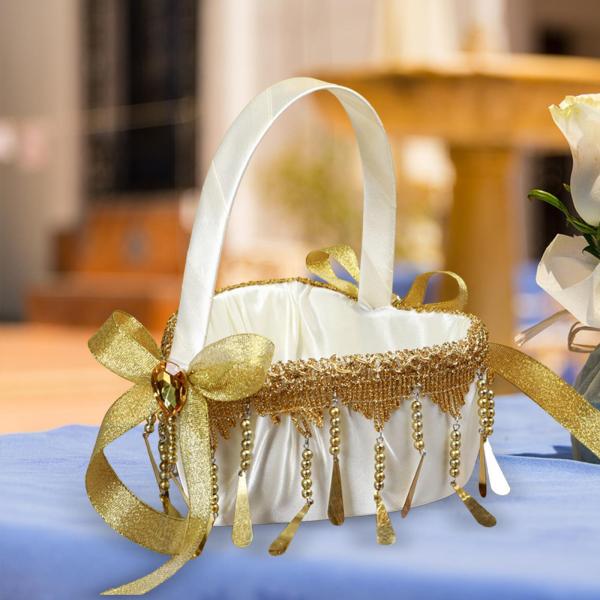 ウェディング レース フラワー バスケット ハート形 結婚式 ブライダル アクセサリー イベント Aureate