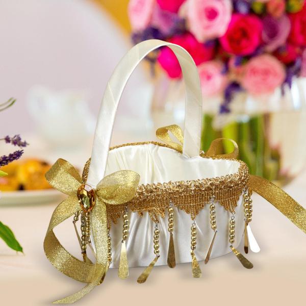 ウェディング レース フラワー バスケット ハート形 結婚式 ブライダル アクセサリー イベント Aureate