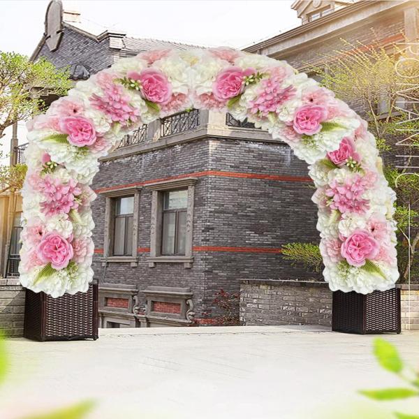 造花パネル テーブルセンターピース 結婚式のダイニングテーブルセレモニー用 ホワイトピンク