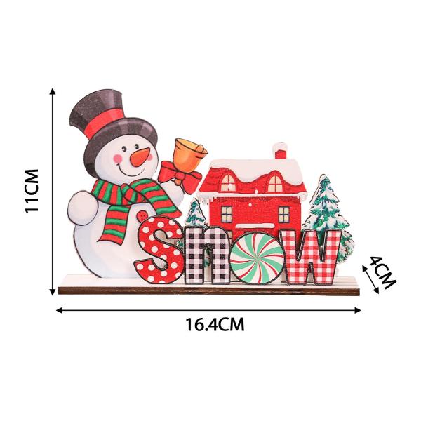 クリスマス木製デスクトップオーナメントDIYパーティー装飾ホリデー装飾スタイルB