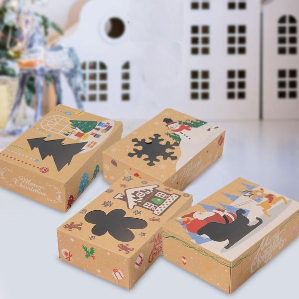 クリスマス ギフト クリスマス ギフト ボックス チョコレート ストロベリー ドーナツ 4 個入り