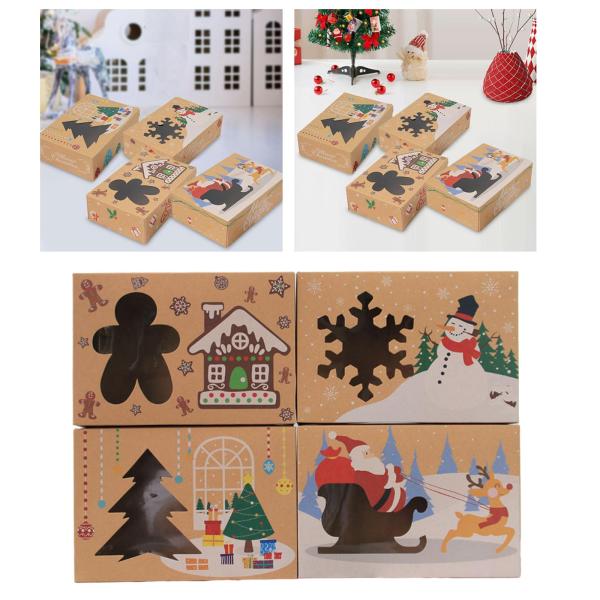 クリスマス ギフト クリスマス ギフト ボックス チョコレート ストロベリー ドーナツ 4 個入り