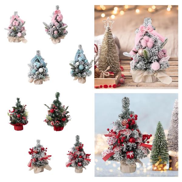 人工クリスマスツリーオーナメントクリスマスギフトセンターピースパーティーホリデーピンク30cm
