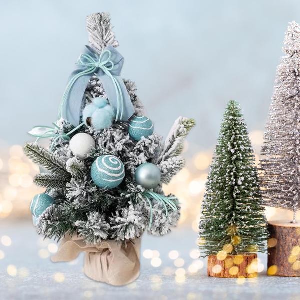 人工クリスマスツリーオーナメントクリスマスギフトセンターピースパーティーホリデーブルー40cm