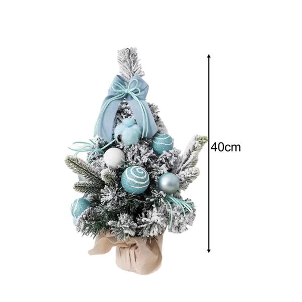 人工クリスマスツリーオーナメントクリスマスギフトセンターピースパーティーホリデーブルー40cm