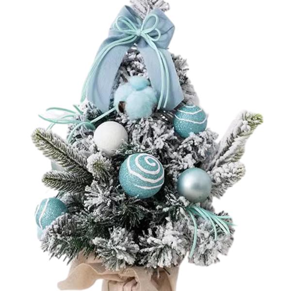 人工クリスマスツリーオーナメントクリスマスギフトセンターピースパーティーホリデーブルー40cm