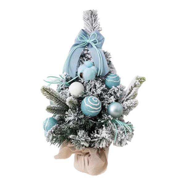 人工クリスマスツリーオーナメントクリスマスギフトセンターピースパーティーホリデーブルー40cm