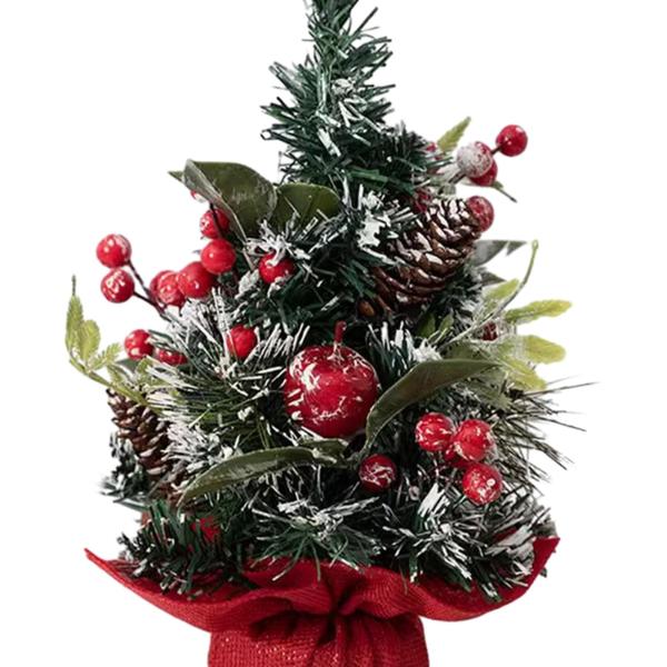 人工クリスマスツリーオーナメントクリスマスギフトセンターピースパーティーホリデー赤と緑 30 センチメートル