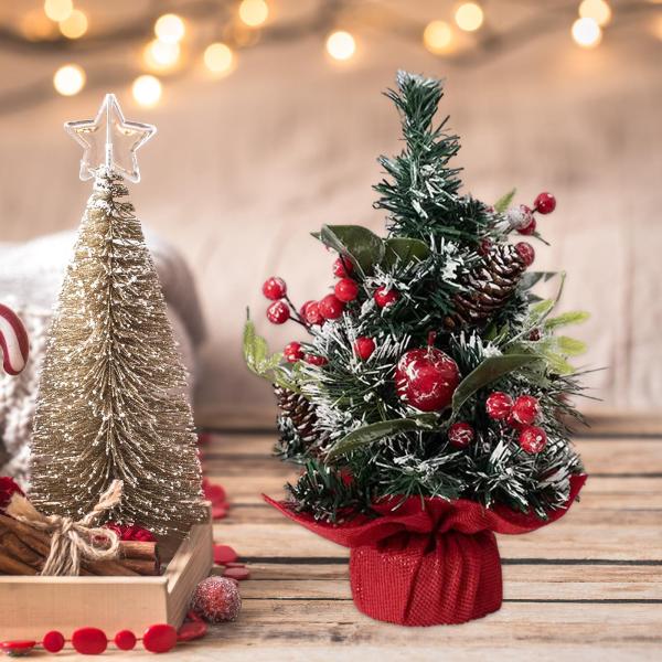 人工クリスマスツリーオーナメントクリスマスギフトセンターピースパーティーホリデー赤と緑 30 センチメートル