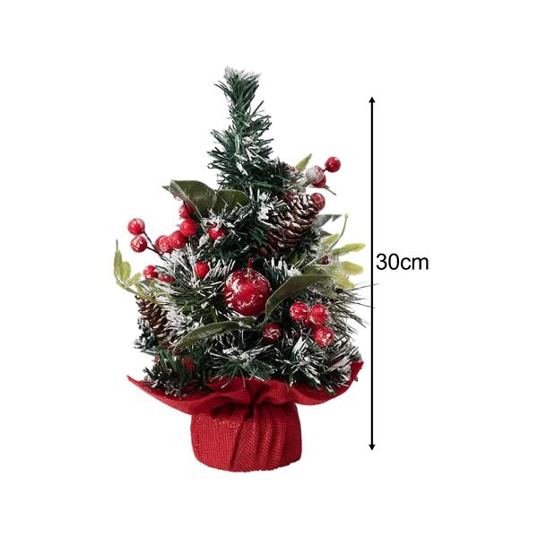 人工クリスマスツリーオーナメントクリスマスギフトセンターピースパーティーホリデー赤と緑 30 センチメートル