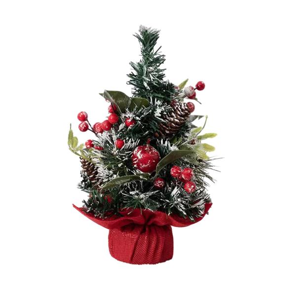 人工クリスマスツリーオーナメントクリスマスギフトセンターピースパーティーホリデー赤と緑 30 センチメートル