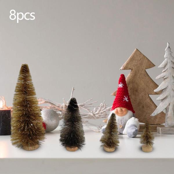 8x 人工クリスマスツリー ミニ クリスマス装飾 結婚式 クリスマス ブラウン