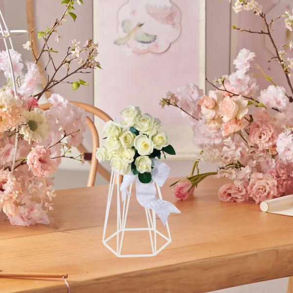 結婚式のフラワースタンド装飾フラワーアレンジメントスタンドフラワーフロアホルダー新築祝いイベントフェスティバルブライダルシャワー用 , 白