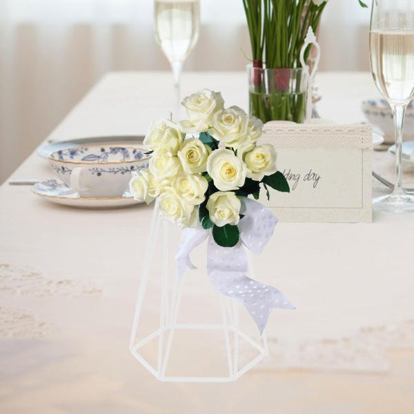 結婚式のフラワースタンド装飾フラワーアレンジメントスタンドフラワーフロアホルダー新築祝いイベントフェスティバルブライダルシャワー用 , 白