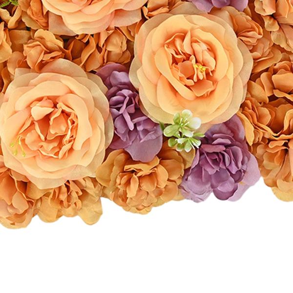 造花パネル写真背景 DIY バレンタインデーの装飾ホームパーティーイベントステージ装飾 , ディープパープルオレンジ