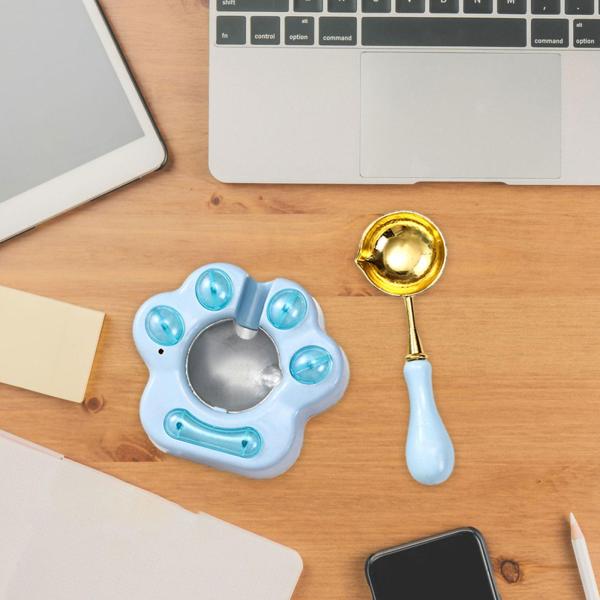 うるし印鑑 シーリングワックス用 スプーン ワックス炉 シーリングスタンプ用品 電気炉 シーリングスタンプ 封蝋 封筒用 結婚式招待状用 ブルー