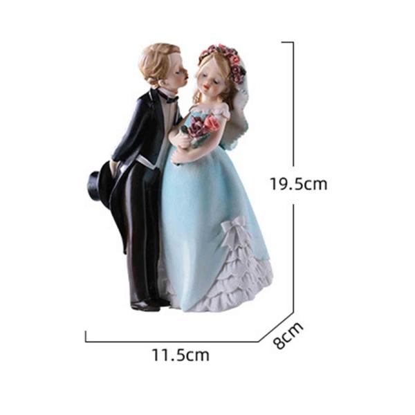 ウェディング ケーキ トッパー コレクター ロマンチック リアル ウェディング ケーキ 人形 トッパー ブルー ドレス