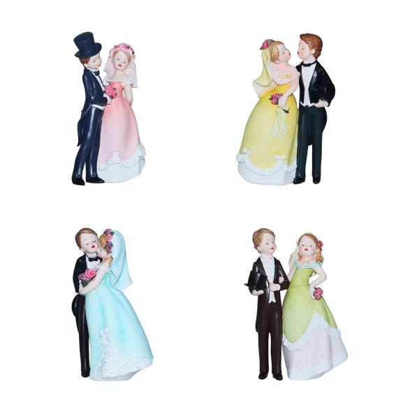 ウェディング ケーキ トッパー コレクター ロマンチック リアル ウェディング ケーキ 人形 トッパー ブルー ドレス