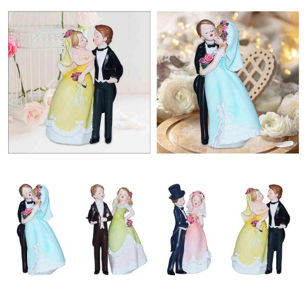 ウェディング ケーキ トッパー コレクター ロマンチック リアル ウェディング ケーキ 人形 トッパー ブルー ドレス